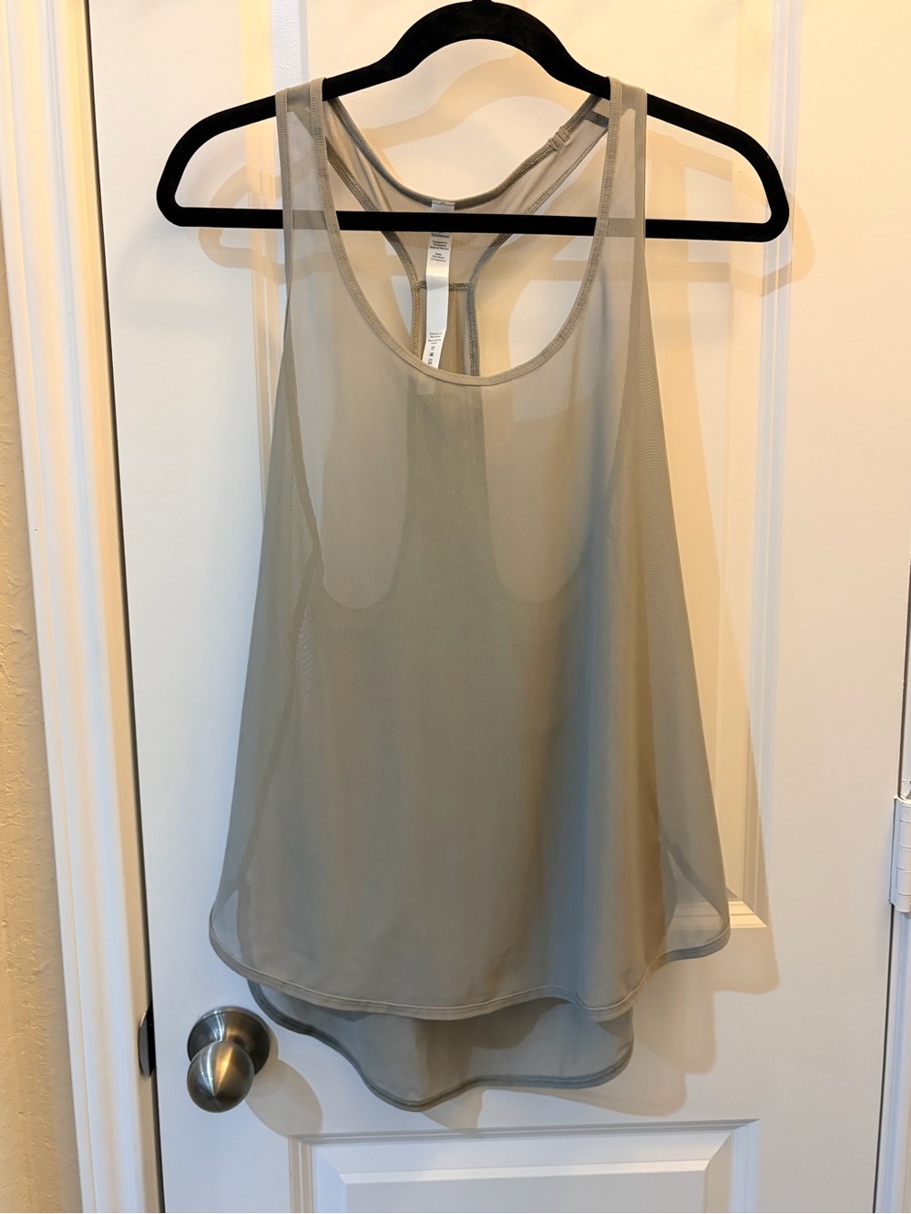 lululemon athletica Sage Green Racerback Mesh Tank Size 8